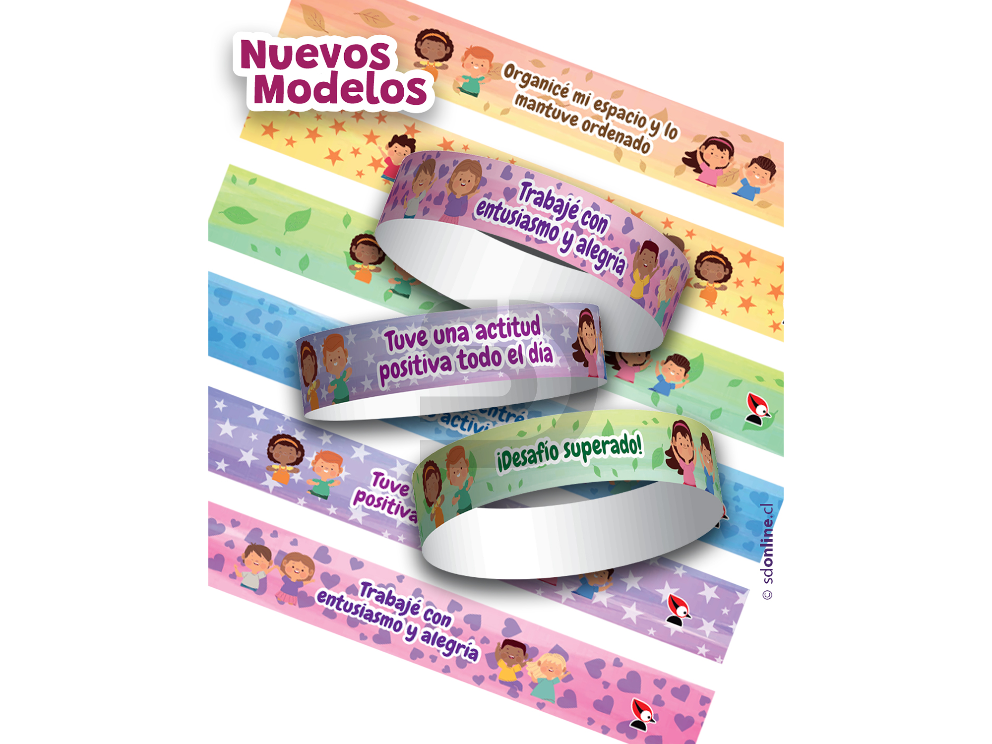 Pulseras motivacionales kinder a primer ciclo 1