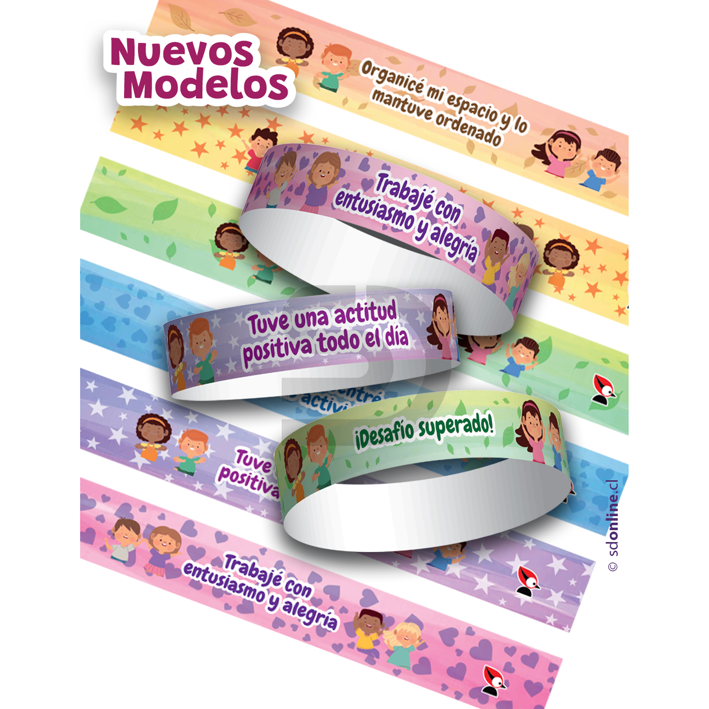 Pulseras motivacionales kinder a primer ciclo 1