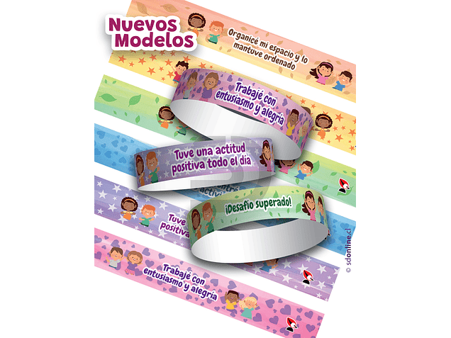 Pulseras motivacionales kinder a primer ciclo 1