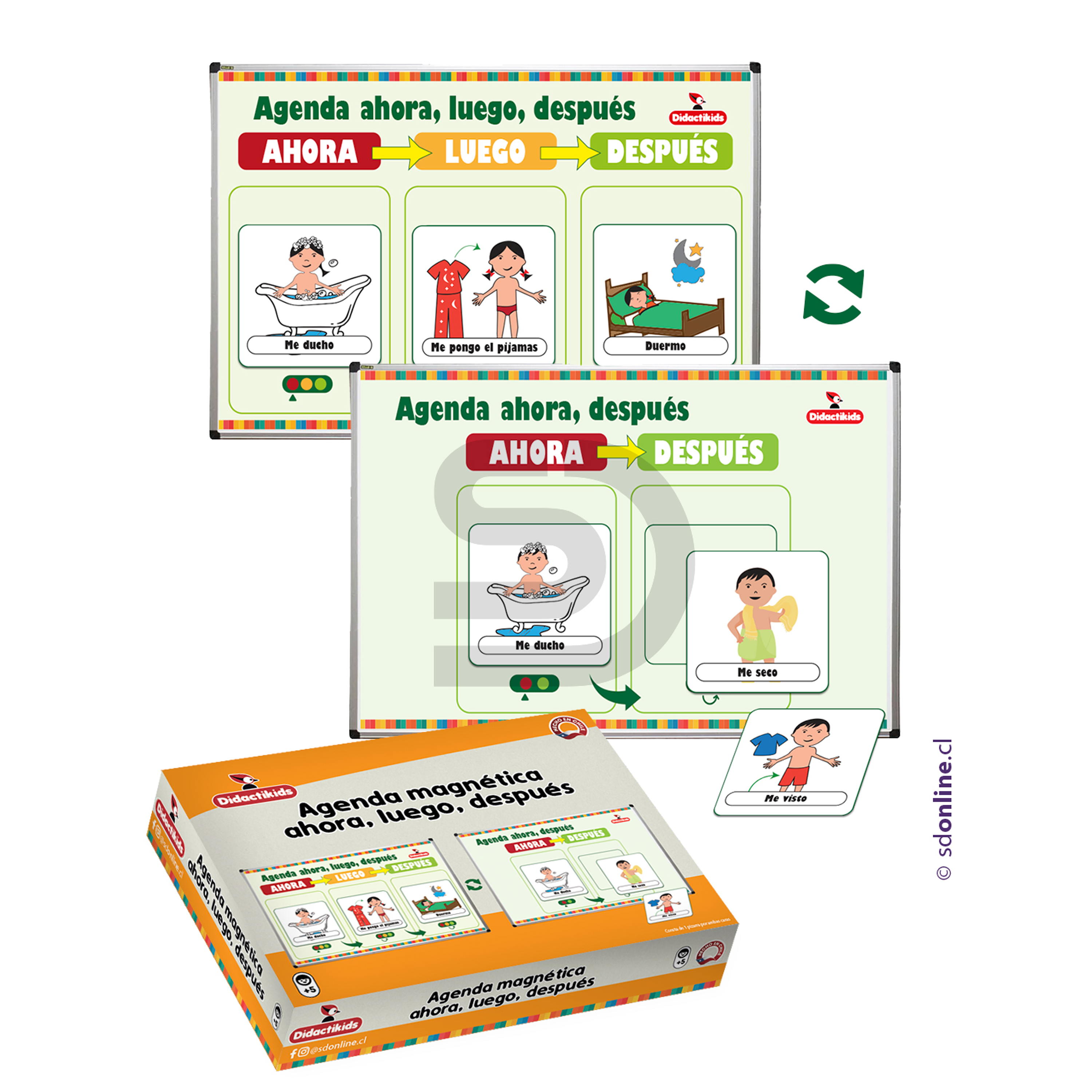 Agenda magnética ahora, luego, después 2