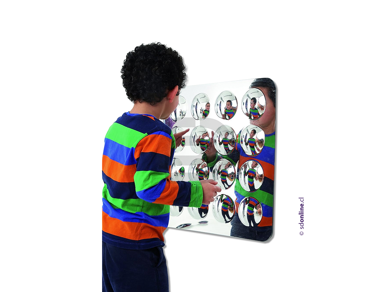 Espejo irrompible con círculos convexos 45 cm 3