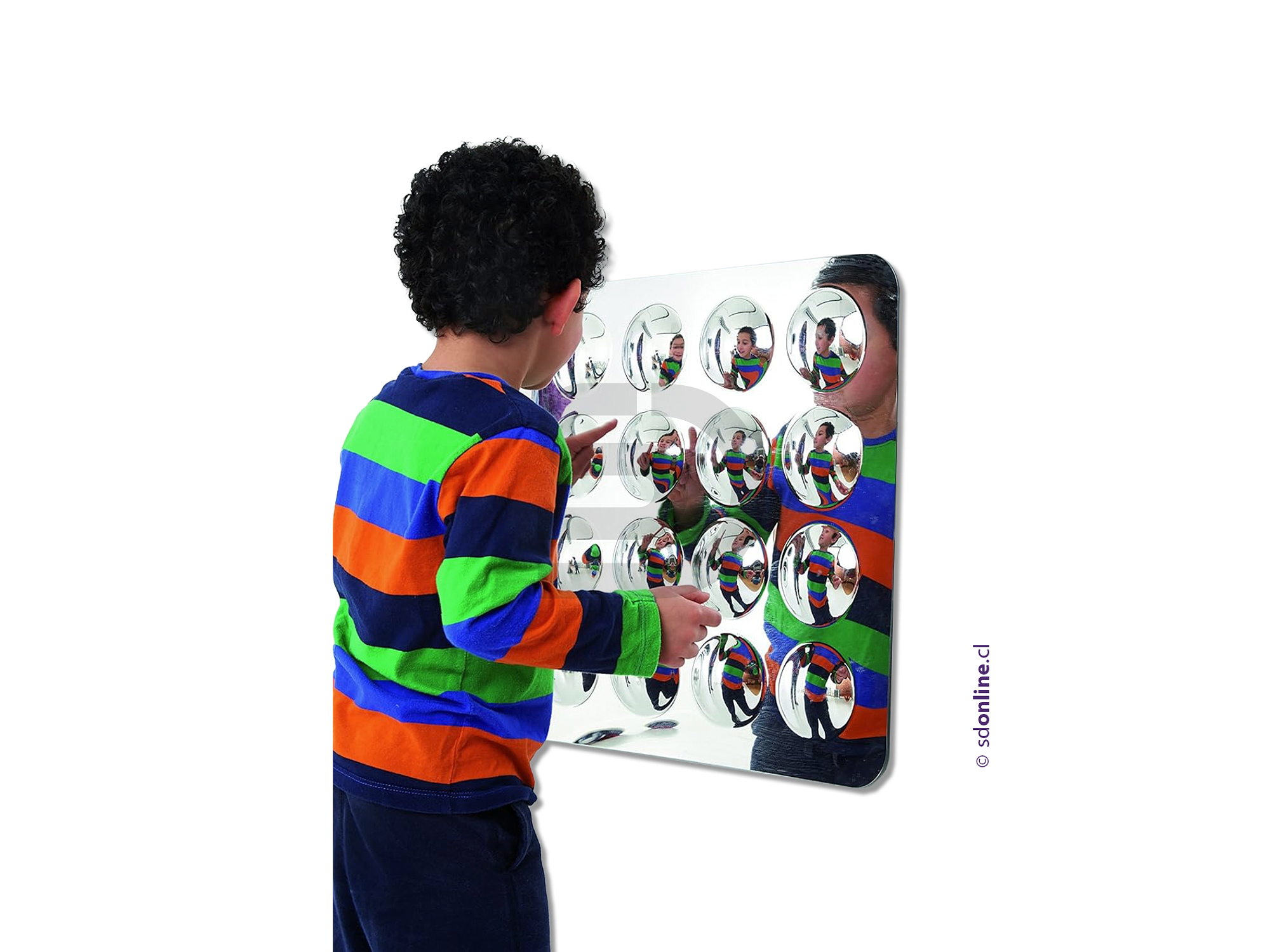 Espejo irrompible con círculos convexos 45 cm 3