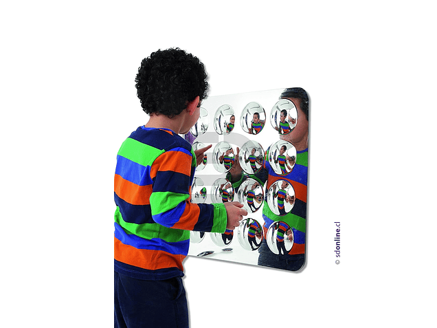 Espejo irrompible con círculos convexos 45 cm 3