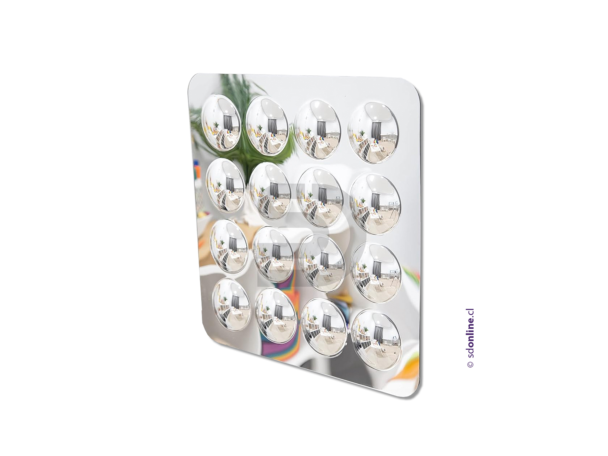 Espejo irrompible con círculos convexos 45 cm 1