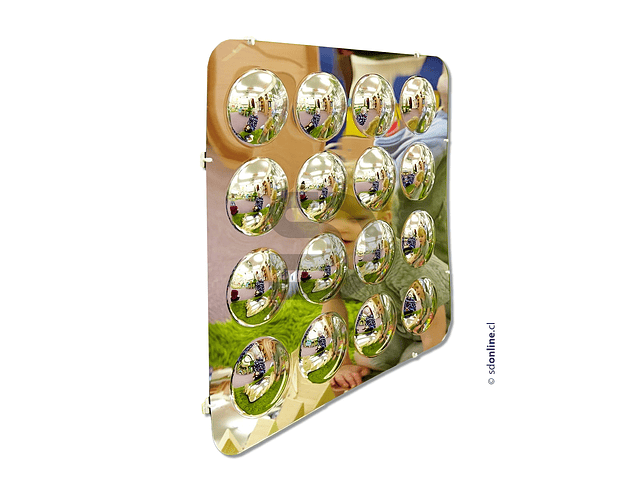 Espejo irrompible con círculos convexos 45 cm 2