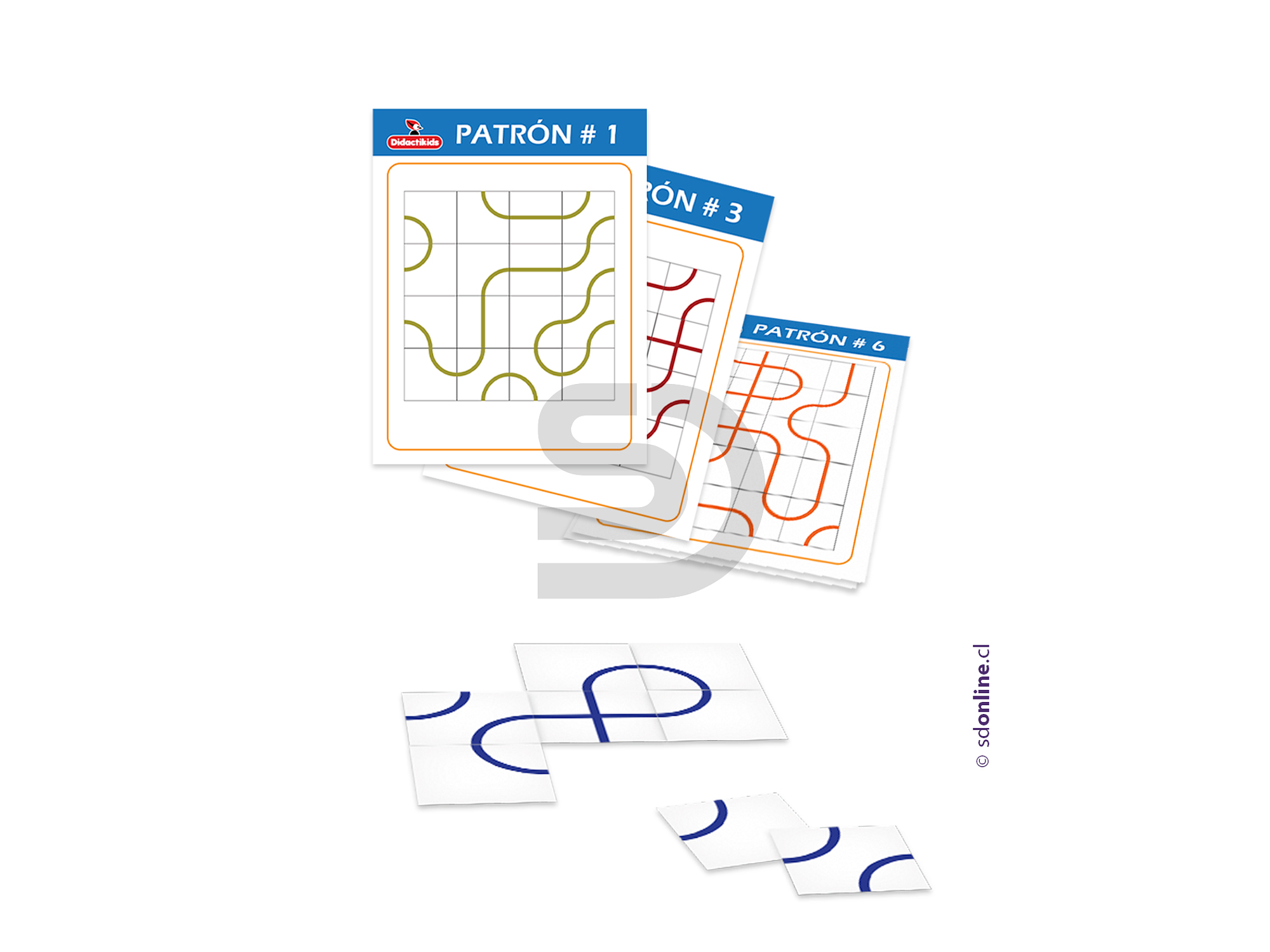Puzzle de lineas atención sostenida y selectiva con patrones 2