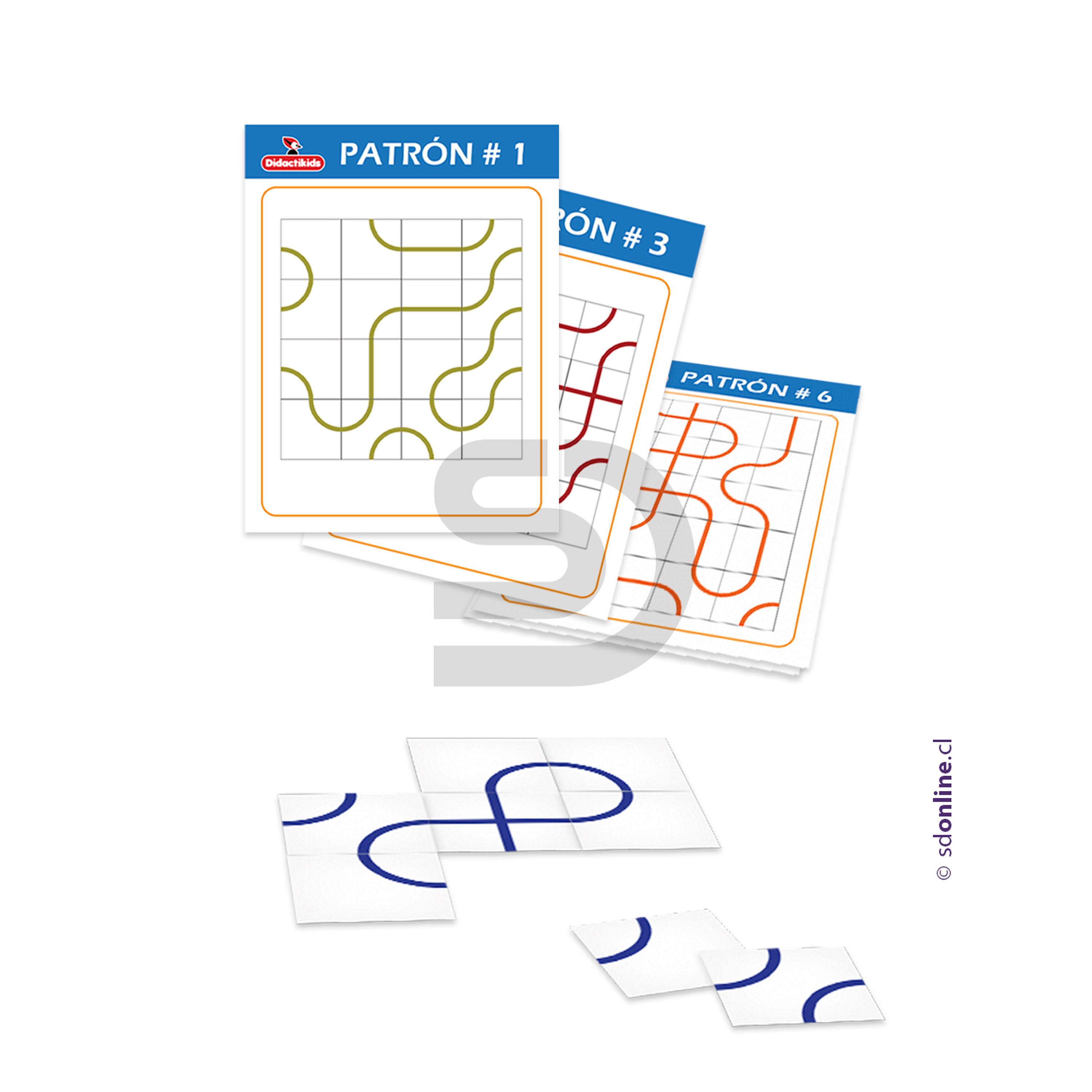 Puzzle de lineas atención sostenida y selectiva con patrones 2