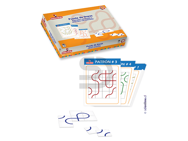 Puzzle de lineas atención sostenida y selectiva con patrones 1