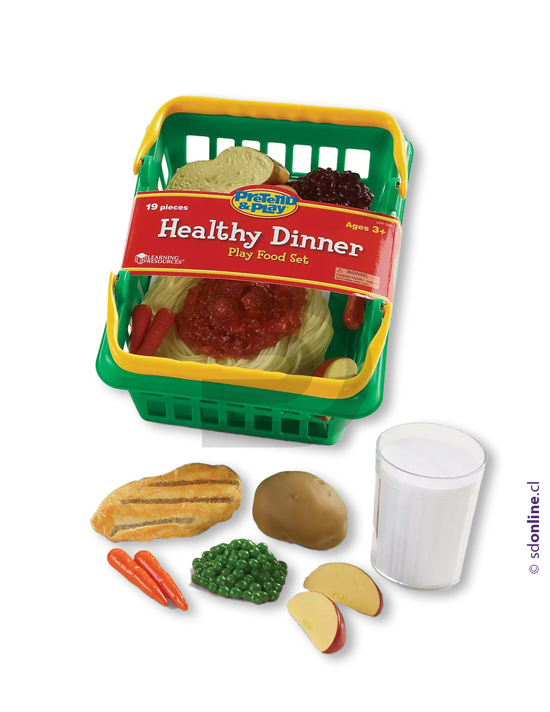 Canasto comida saludable 19 pzas