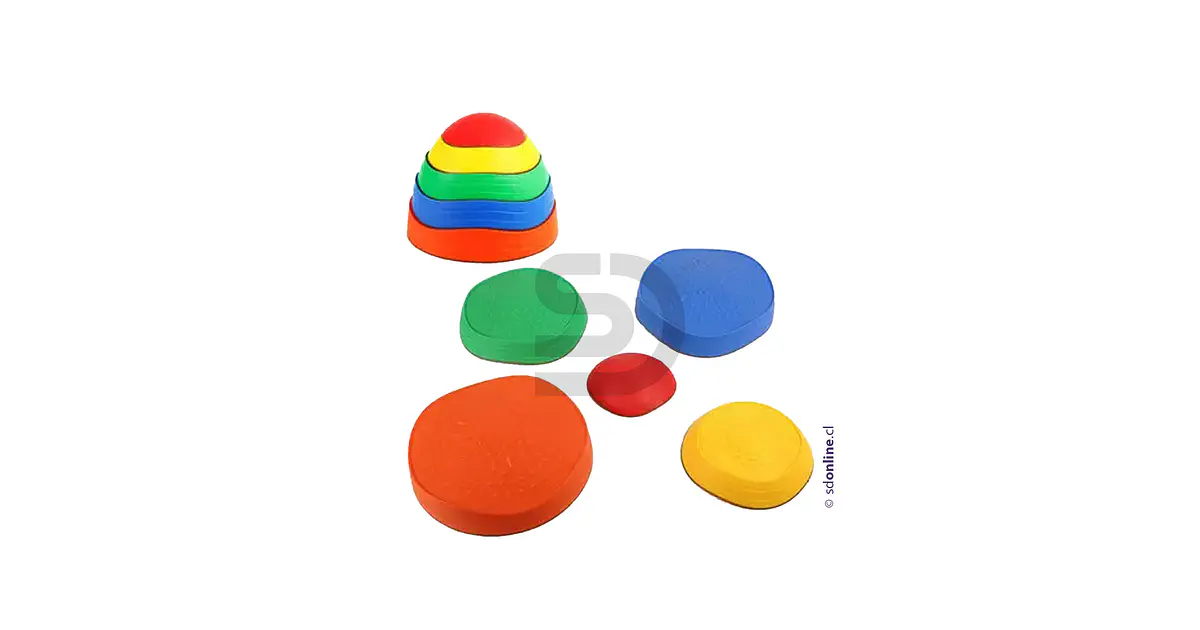 Set De 5 Piedras De Equilibrio Antideslizantes Para Niños – Forma De Flor Rosa, Apilables Y Duraderas, Ideales Para Desarrollar El Equilibrio Y La Coordinación