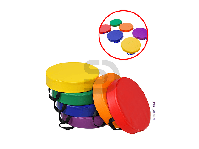 Set 6 cojines espuma con manilla 36x5cm 1