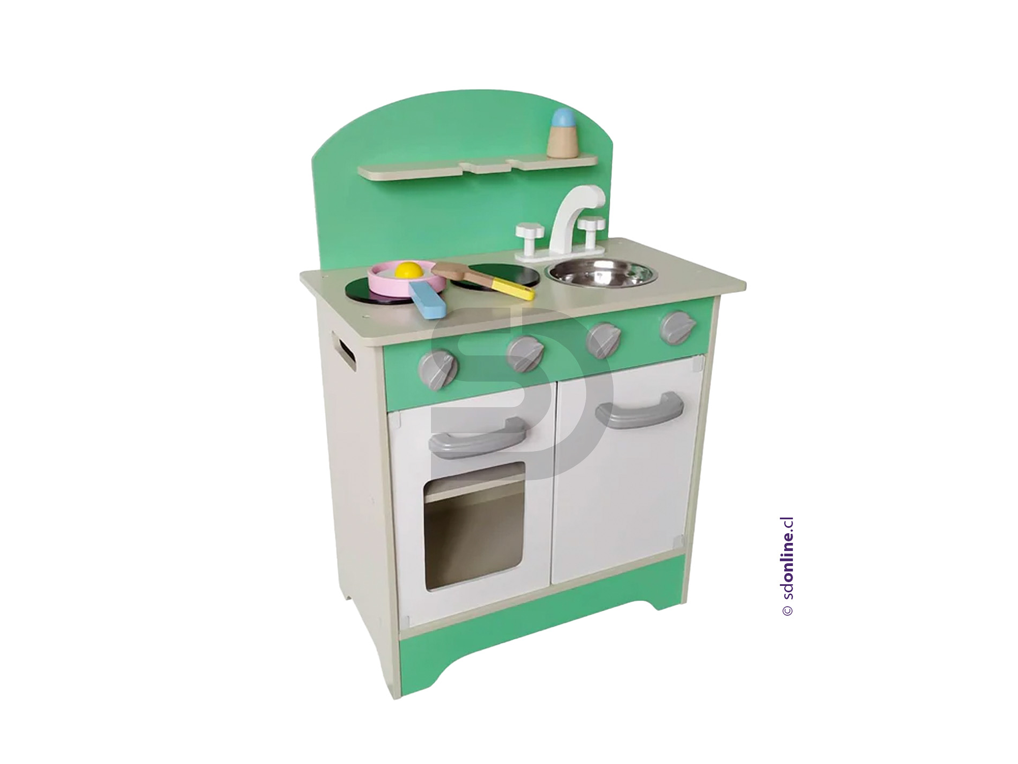 Cocina de madera con accesorios 1