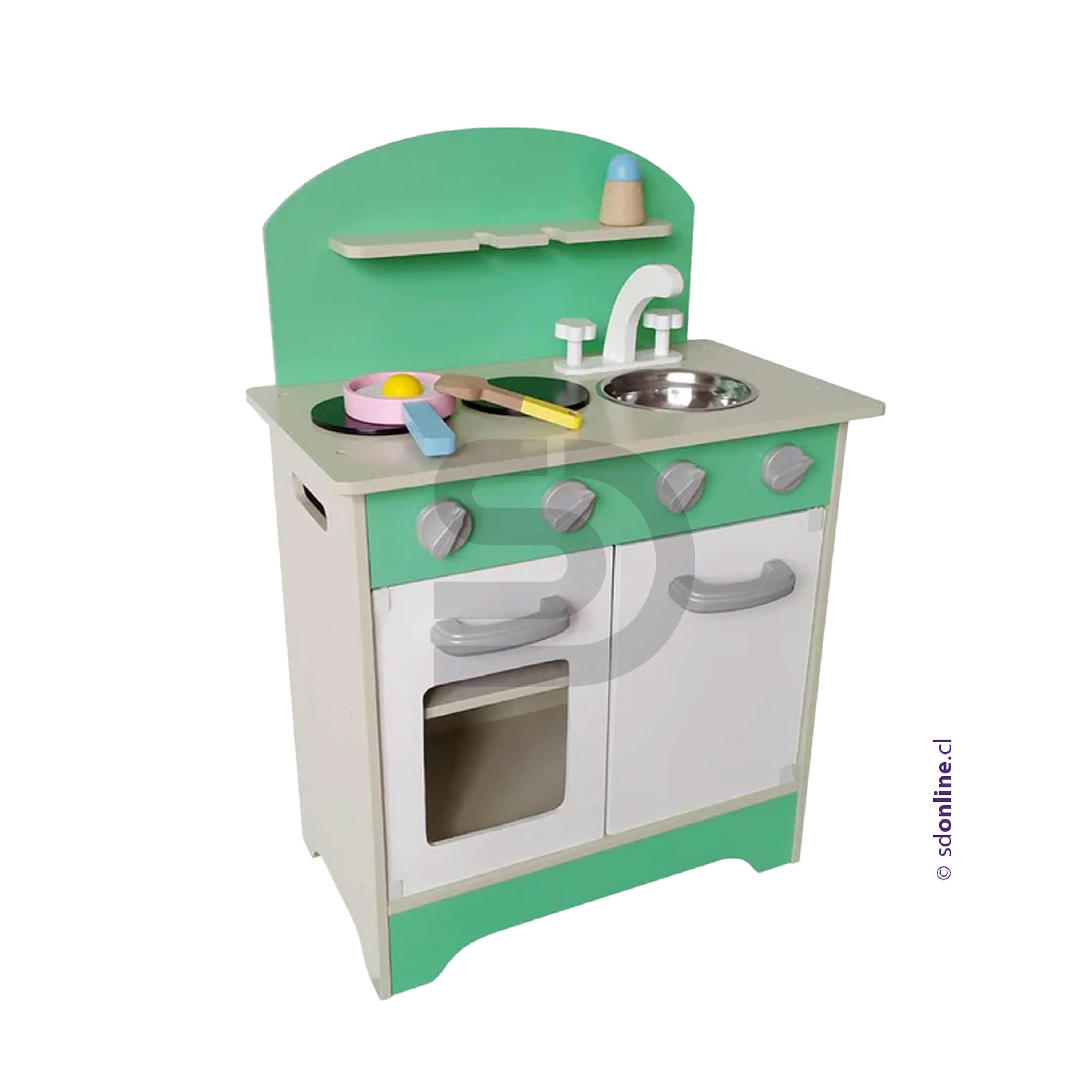 Cocina de madera con accesorios 1