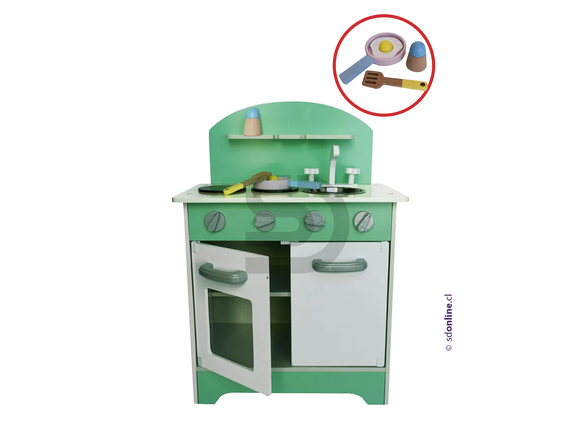 Cocina de madera con accesorios 2