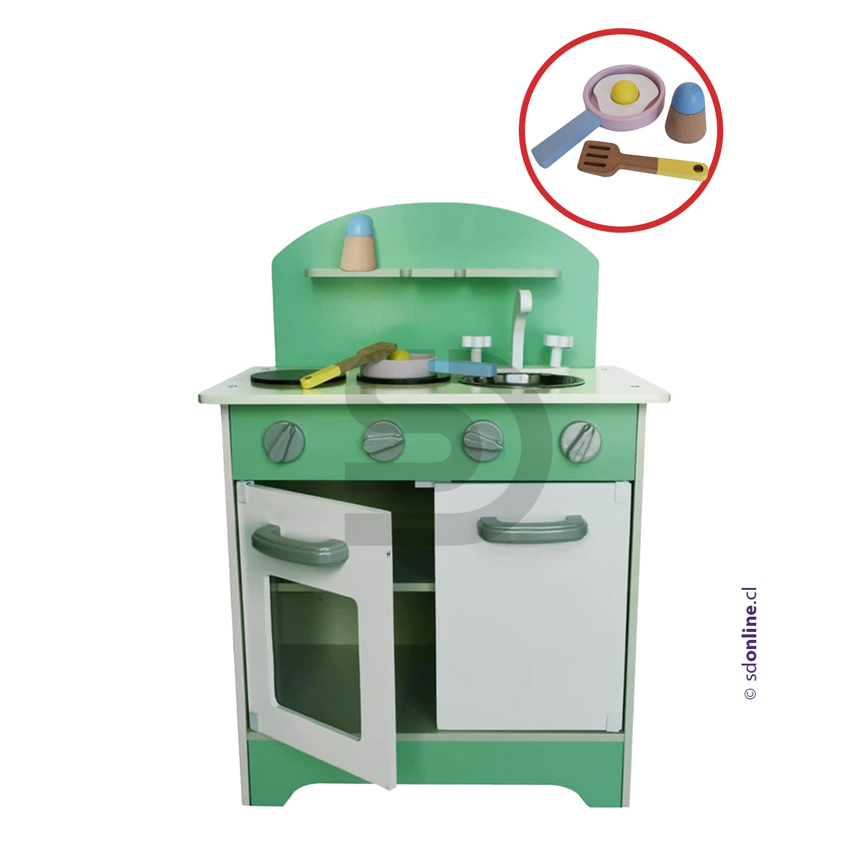 Cocina de madera con accesorios 2