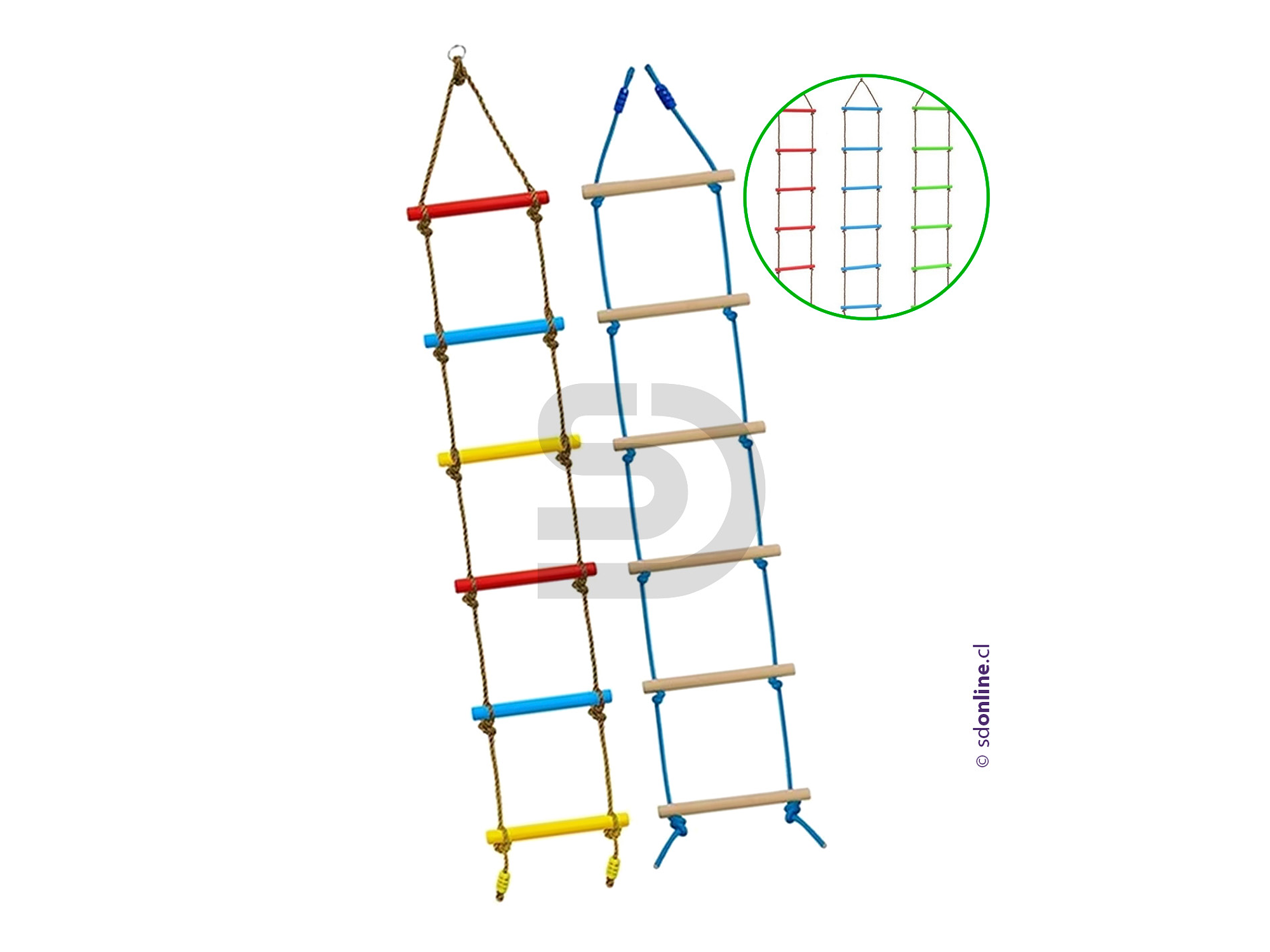 Escalera de cuerda trepador escalada 1