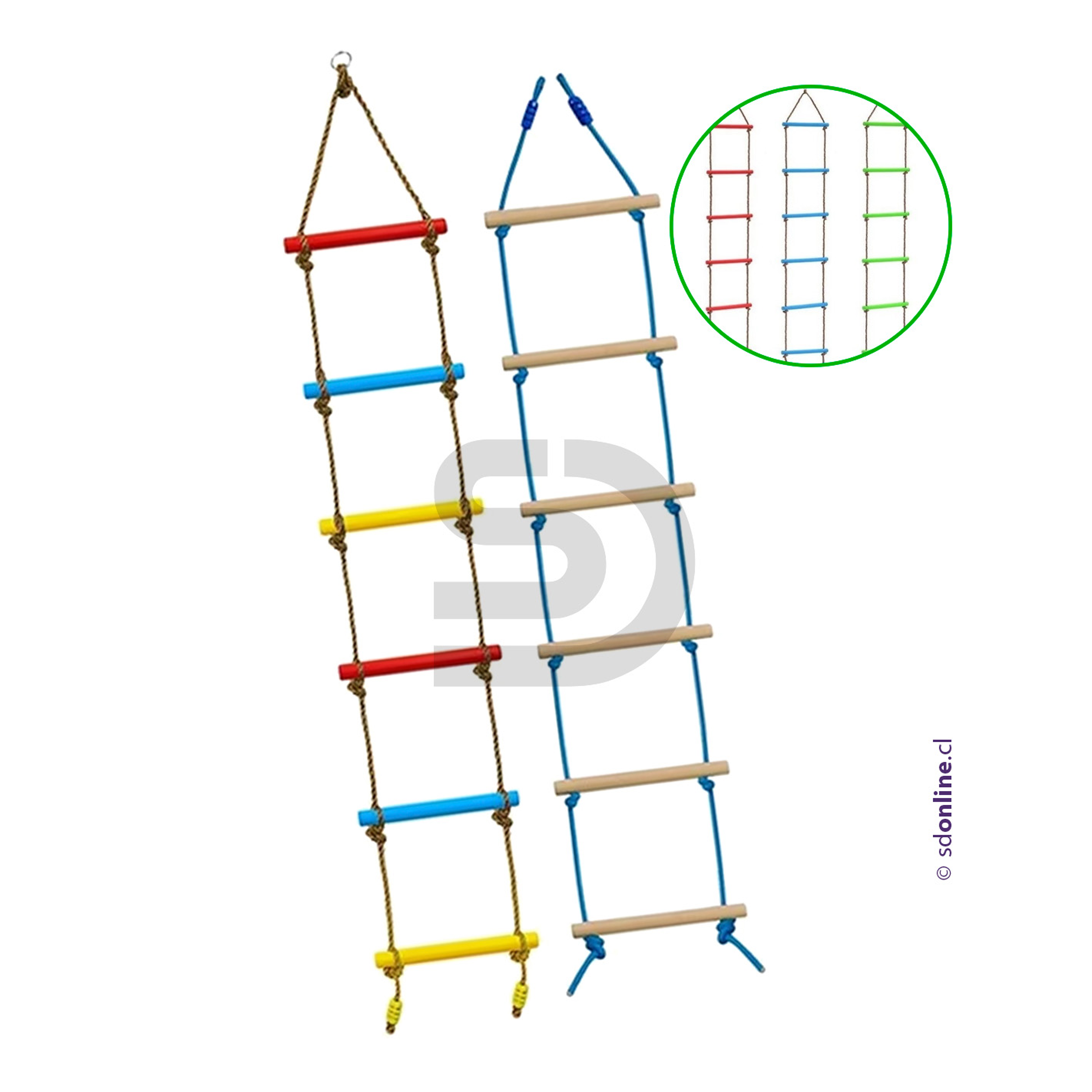 Escalera de cuerda trepador escalada 1