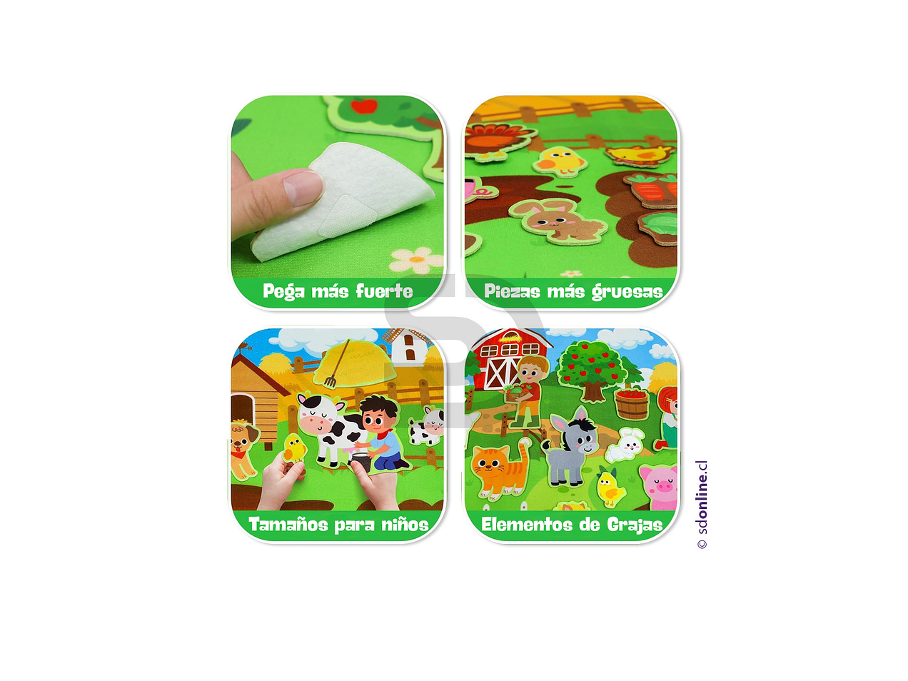 Tablero de fieltro desmontable organizo mi granja 2