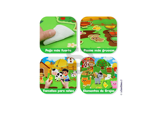 Tablero de fieltro desmontable organizo mi granja 2