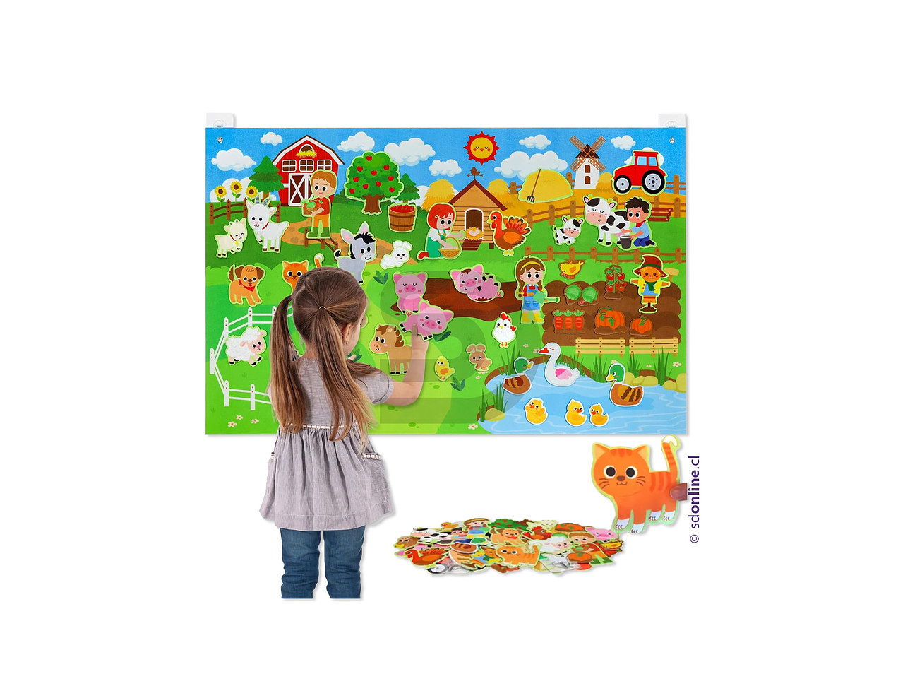 Tablero de fieltro desmontable organizo mi granja 1