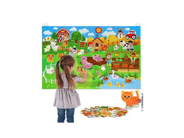 Tablero de fieltro desmontable organizo mi granja 1