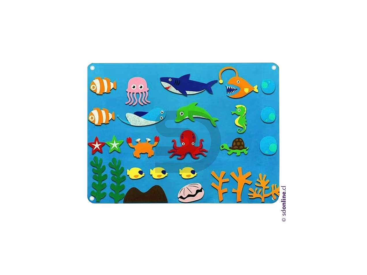 Tablero de fieltro desmontable animales del océano 1
