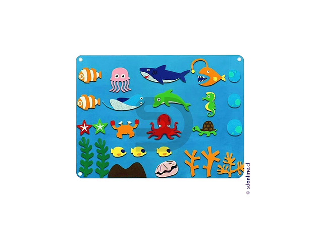 Tablero de fieltro desmontable animales del océano 1