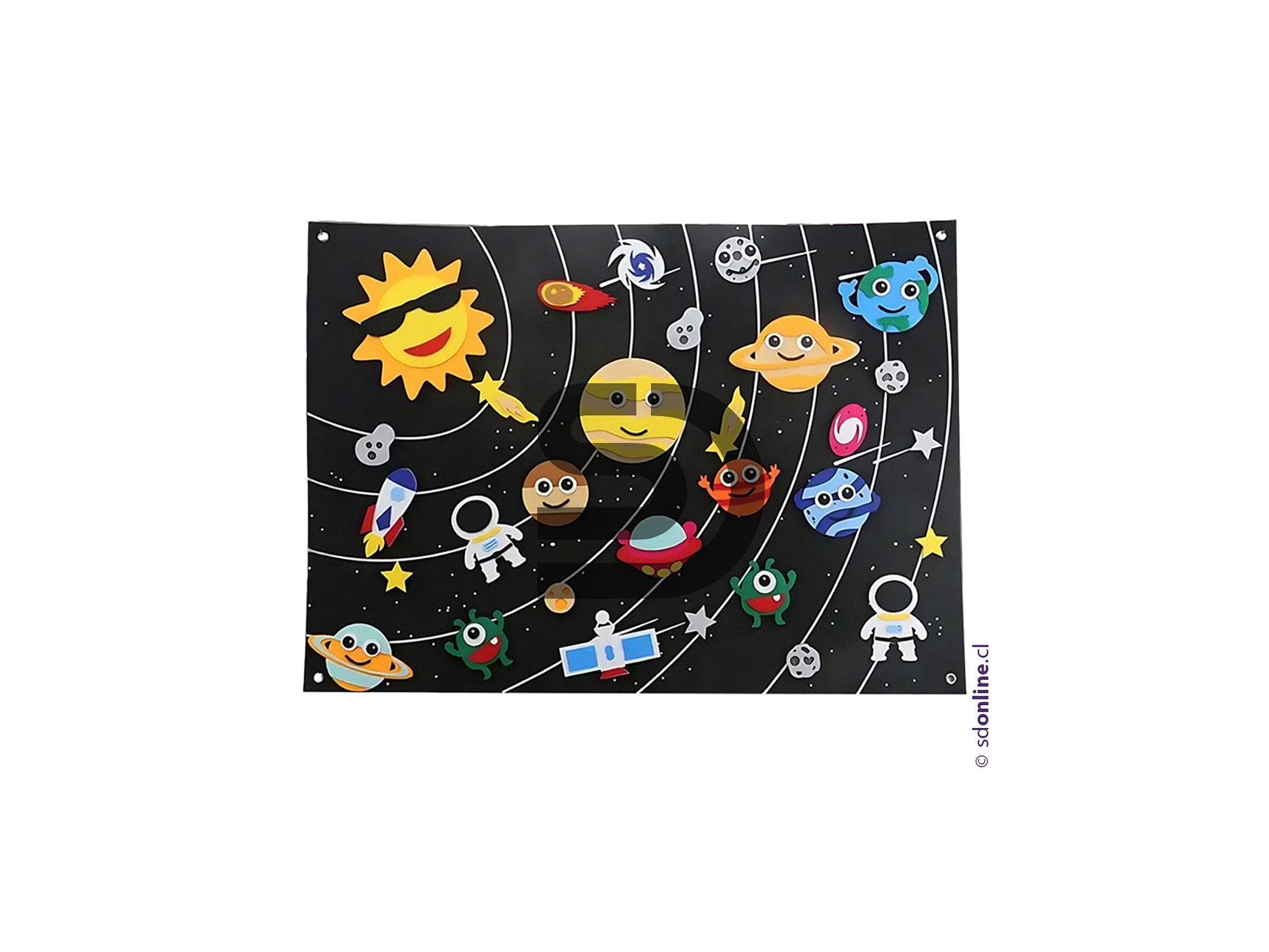 Tablero de fieltro desmontable sistema solar 2