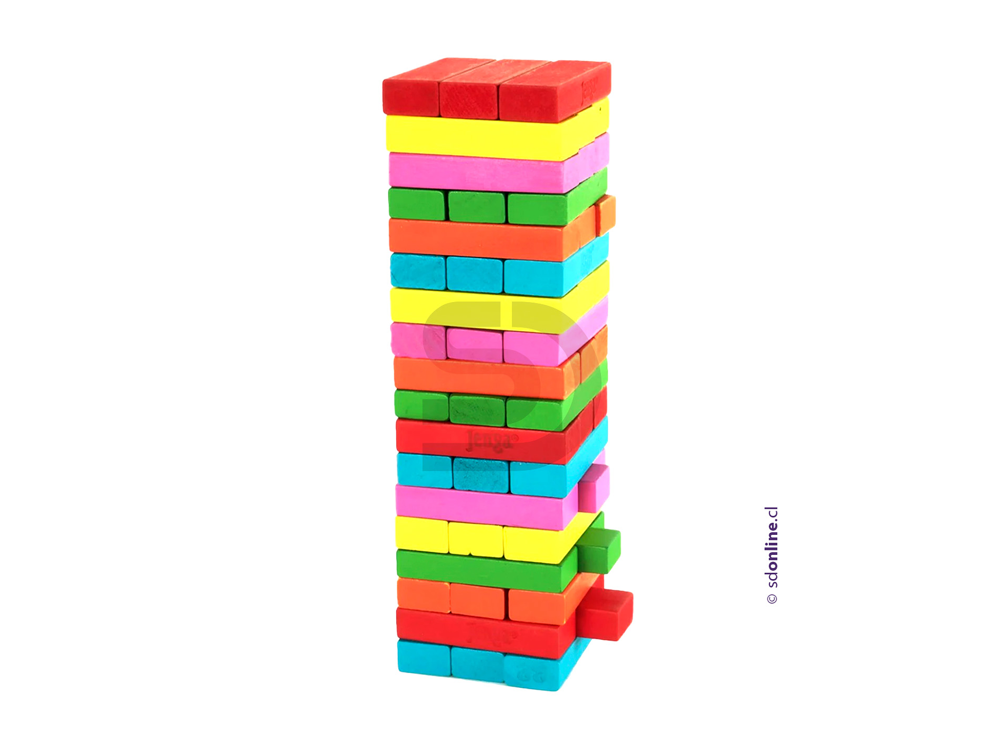 Jenga gigante madera color 1