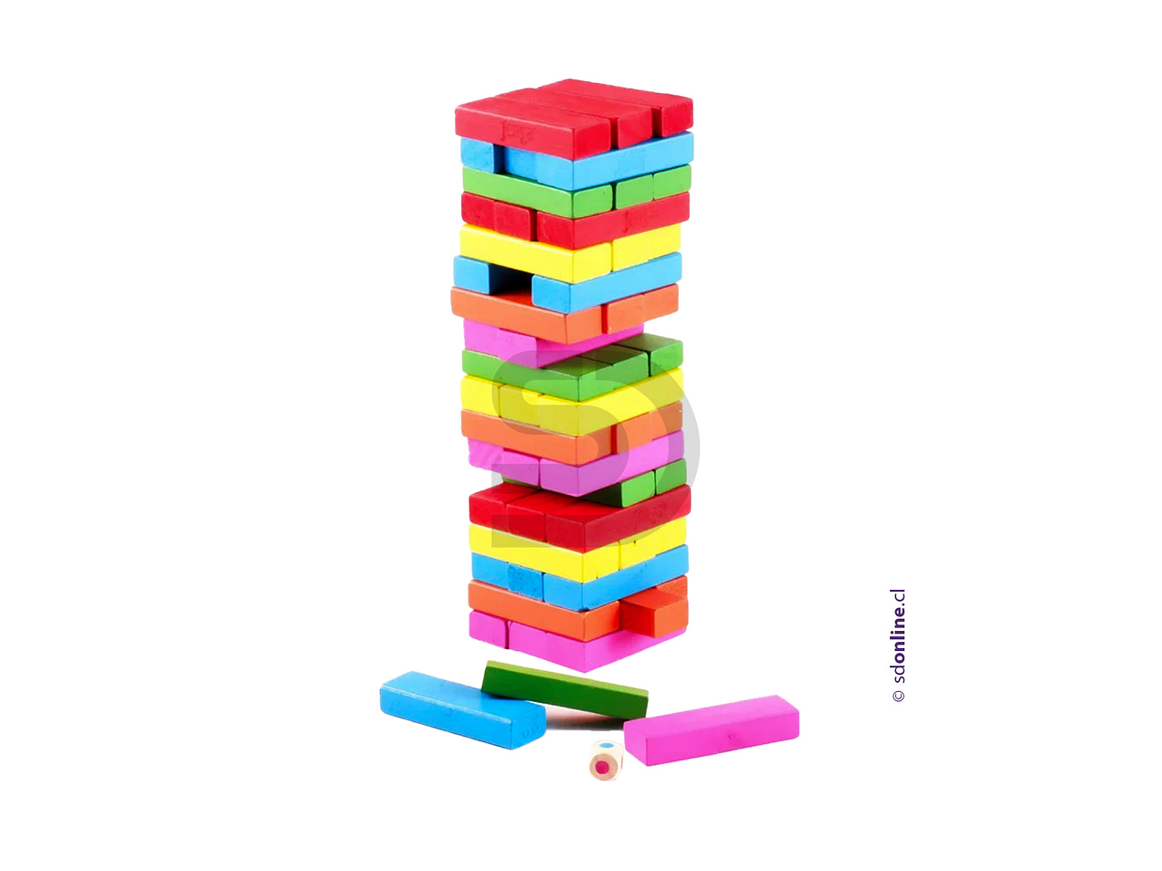 Jenga gigante madera color 2
