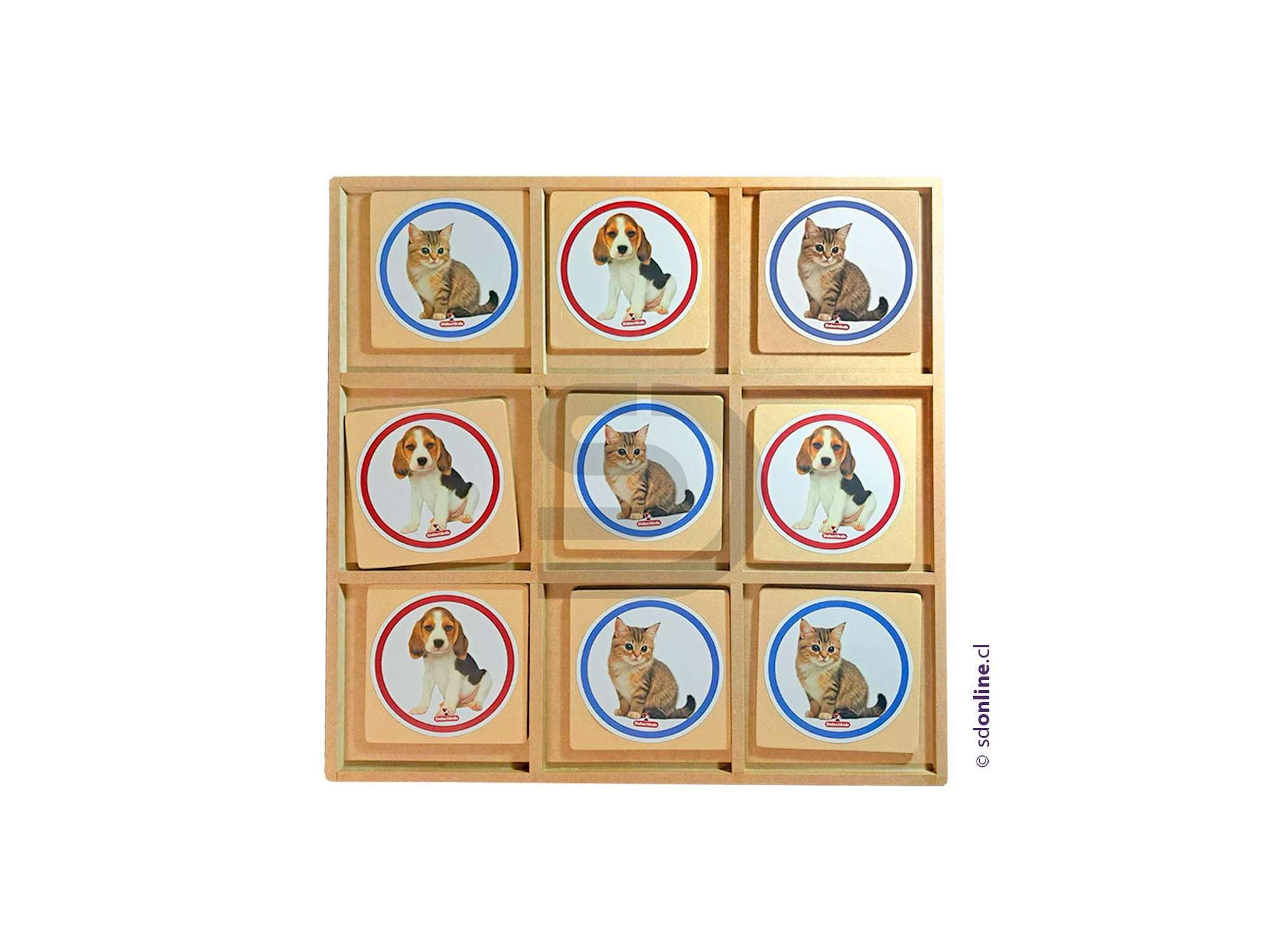 Gato - gato y perro madera 50x50 cms 1