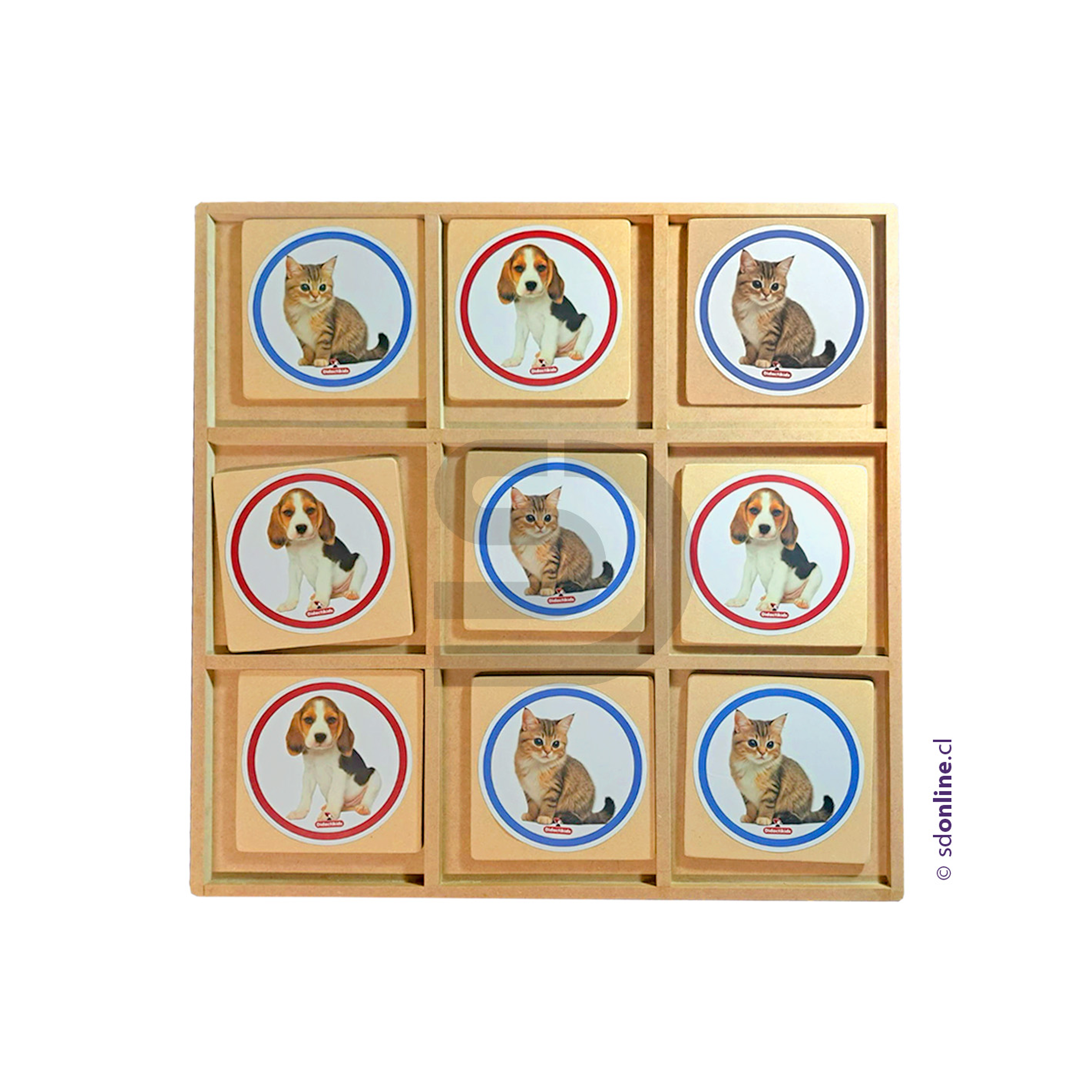 Gato - gato y perro madera 50x50 cms 1