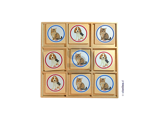 Gato - gato y perro madera 50x50 cms 1