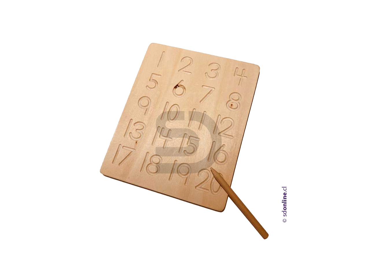Tablero pizarra números 1