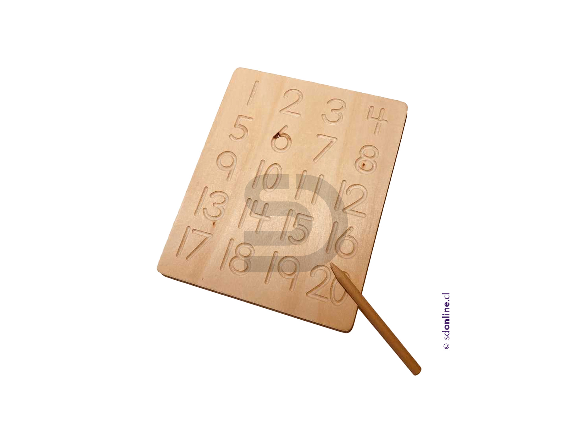 Tablero pizarra números 1