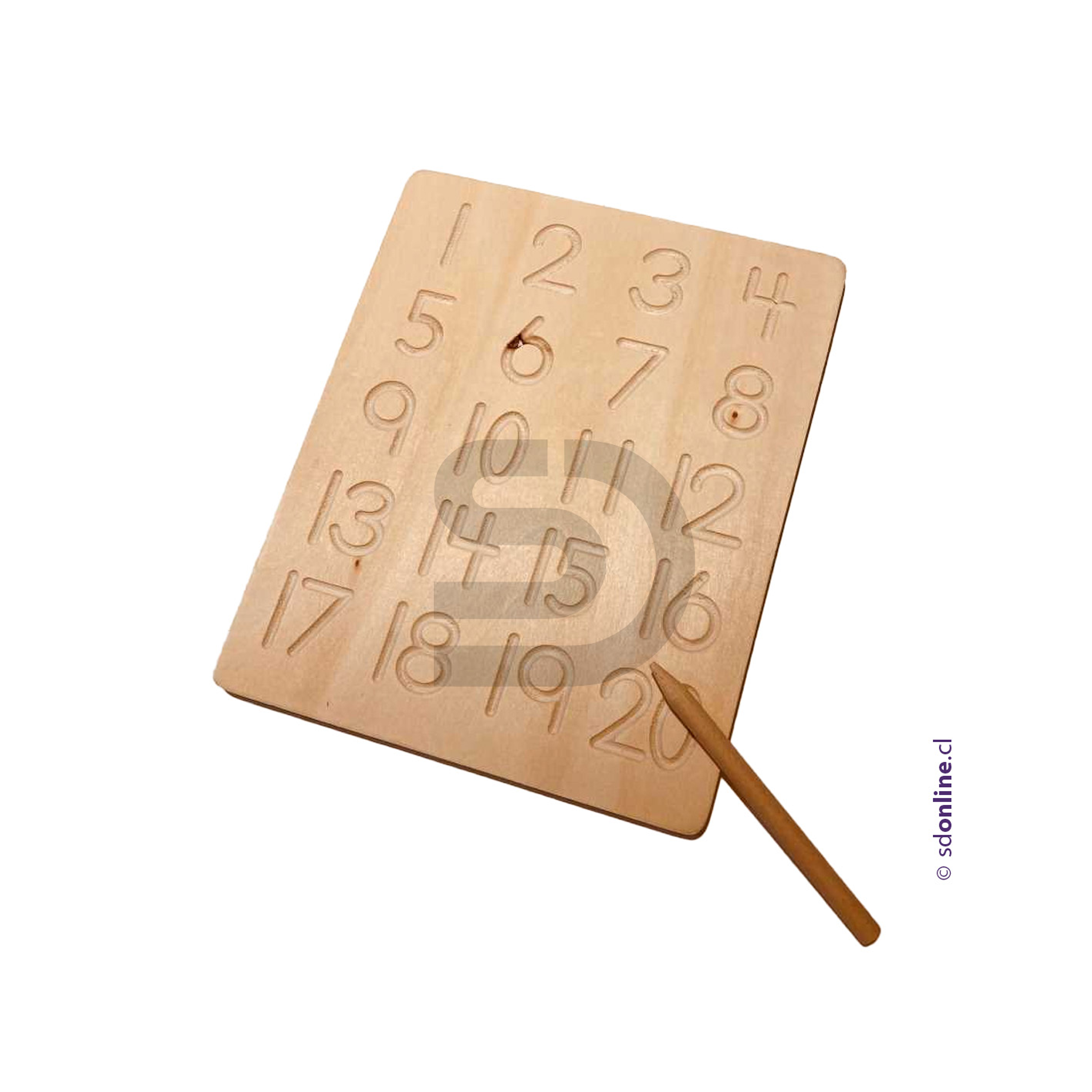 Tablero pizarra números 1