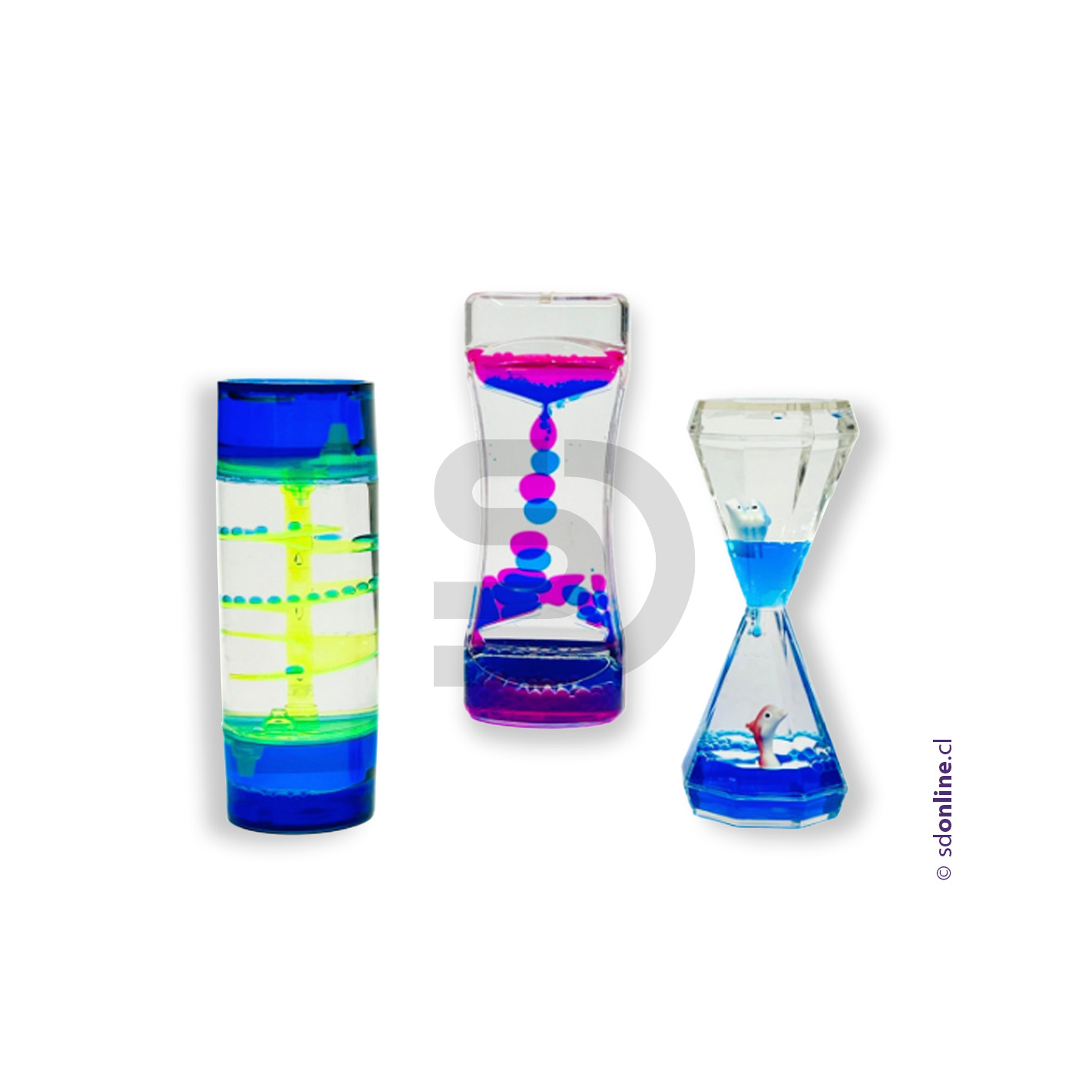 Kit tres relojes botellas sensoriales 1