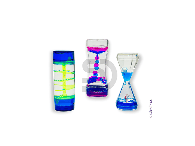 Kit tres relojes botellas sensoriales 1