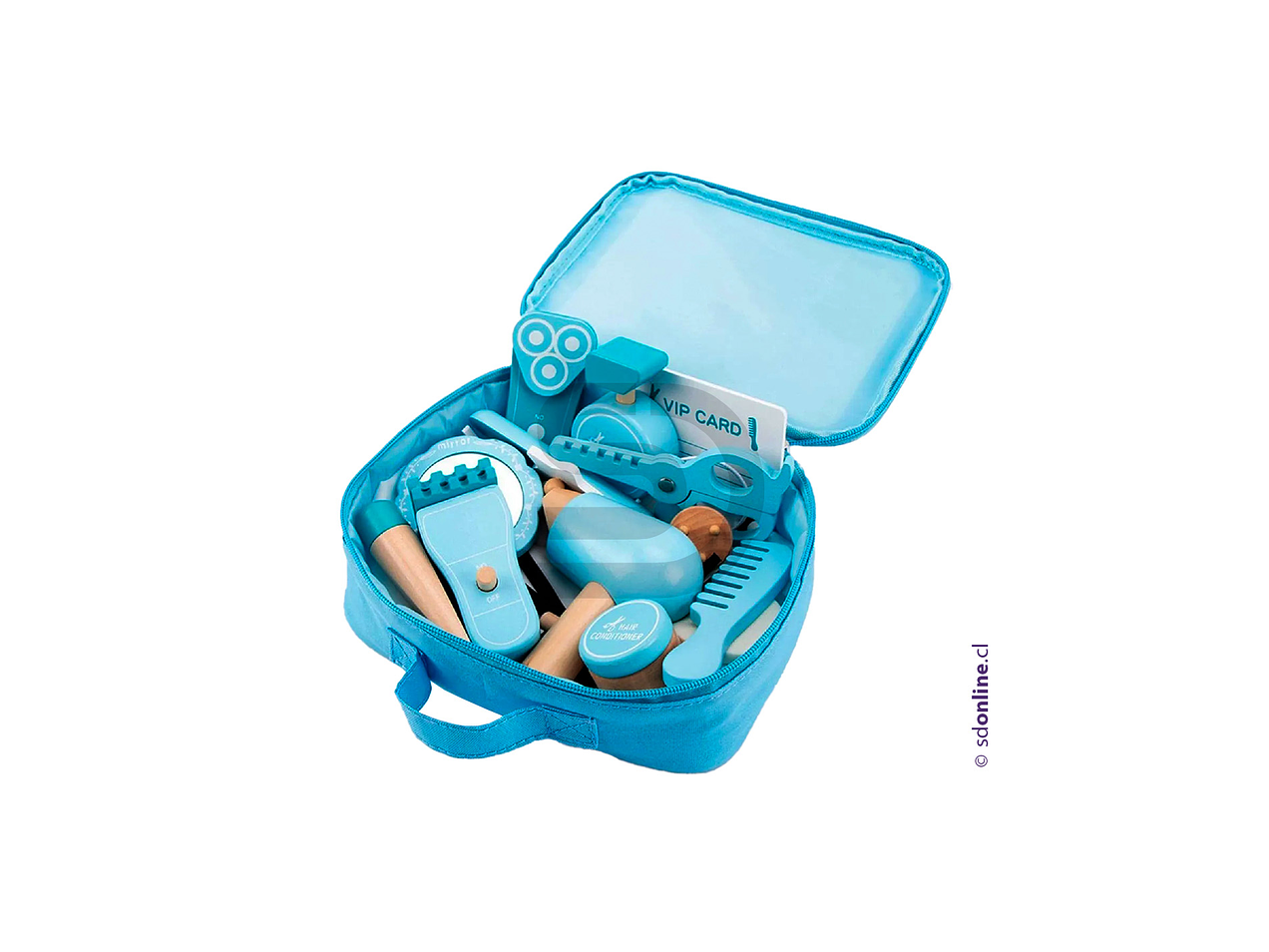 Juego de peluquería barbería de madera 2