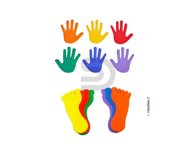 Set 12 pares 6 manos y 6 pies 1