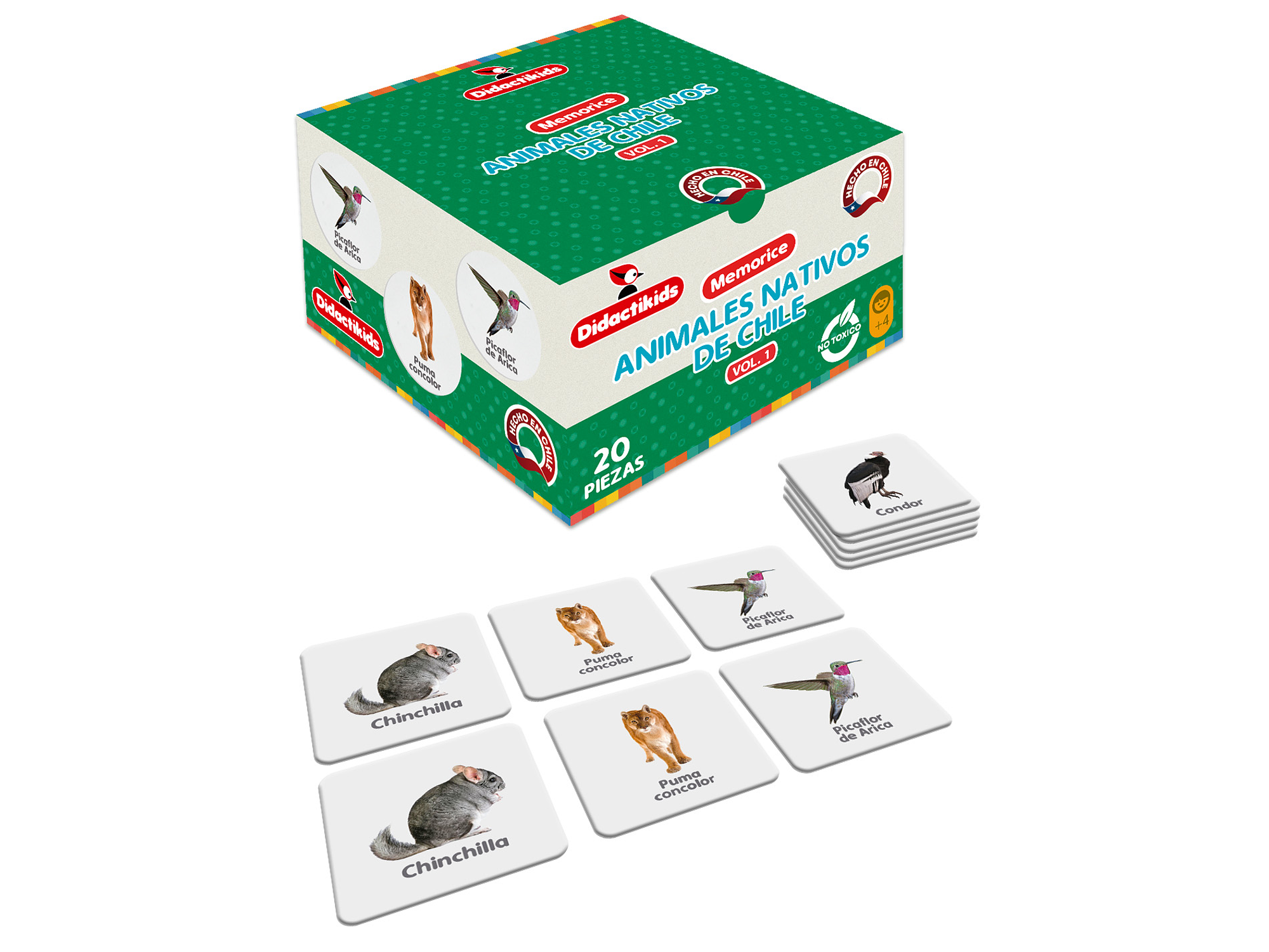 Memorice animales nativos de Chile - Vol 1 2