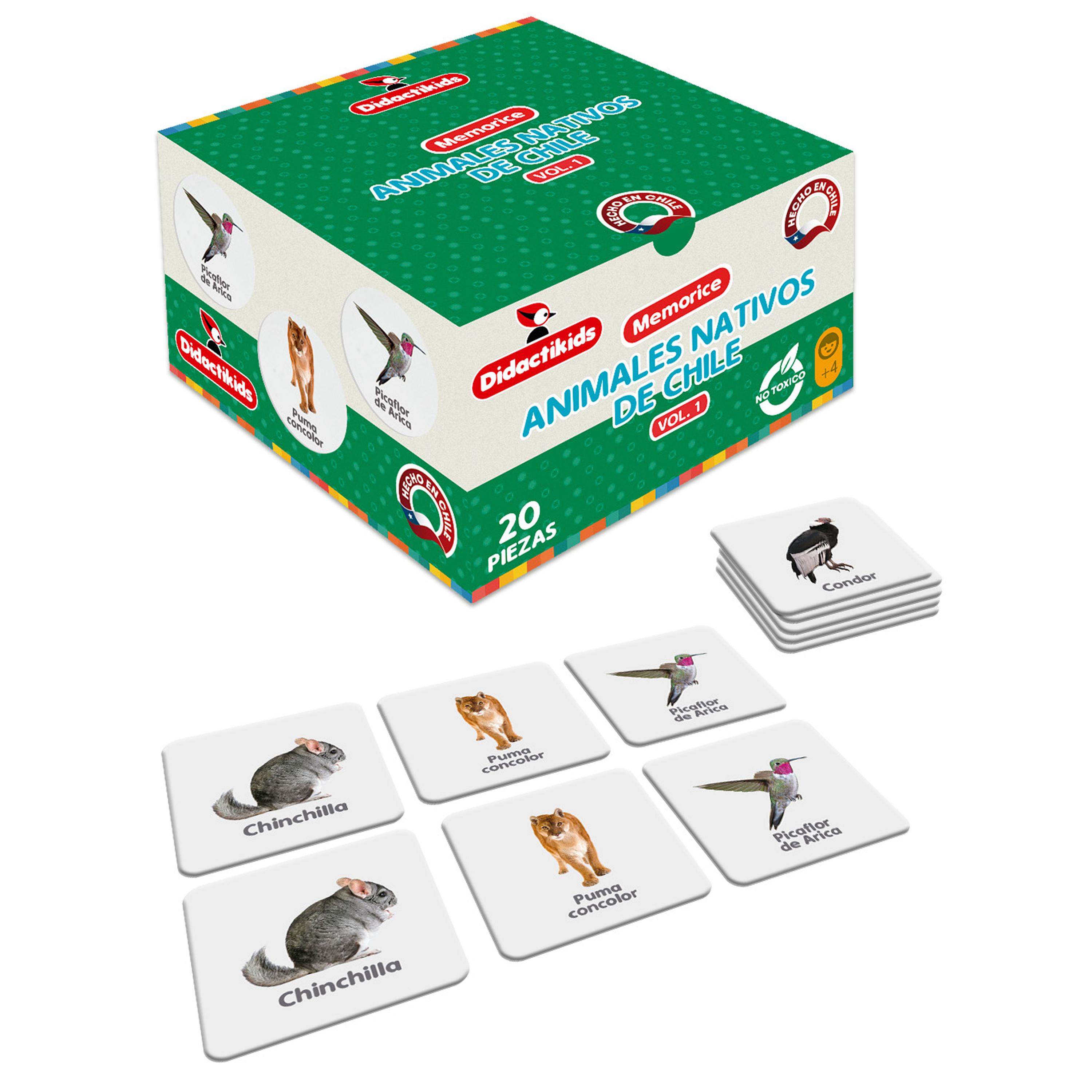 Memorice animales nativos de Chile - Vol 1 2