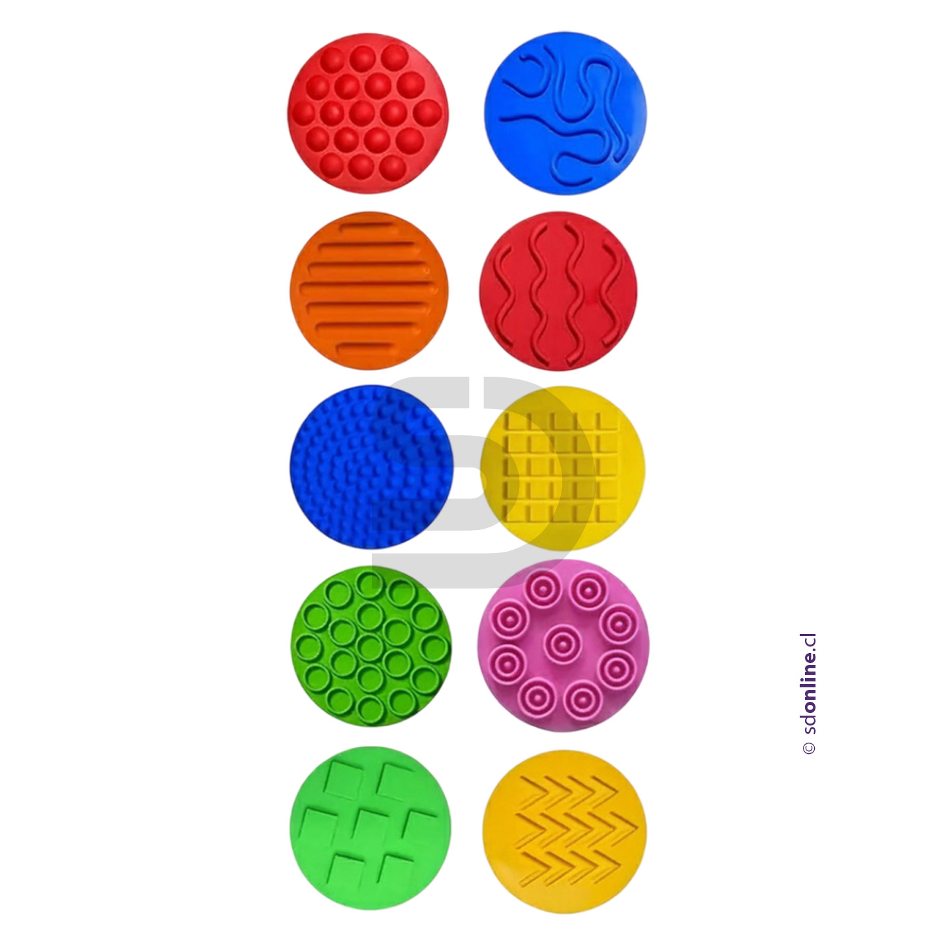 Tapetes discos sensoriales silicona 1