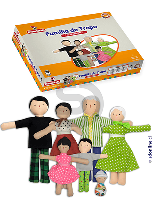 Familia de trapo 7 integrantes 20Cm