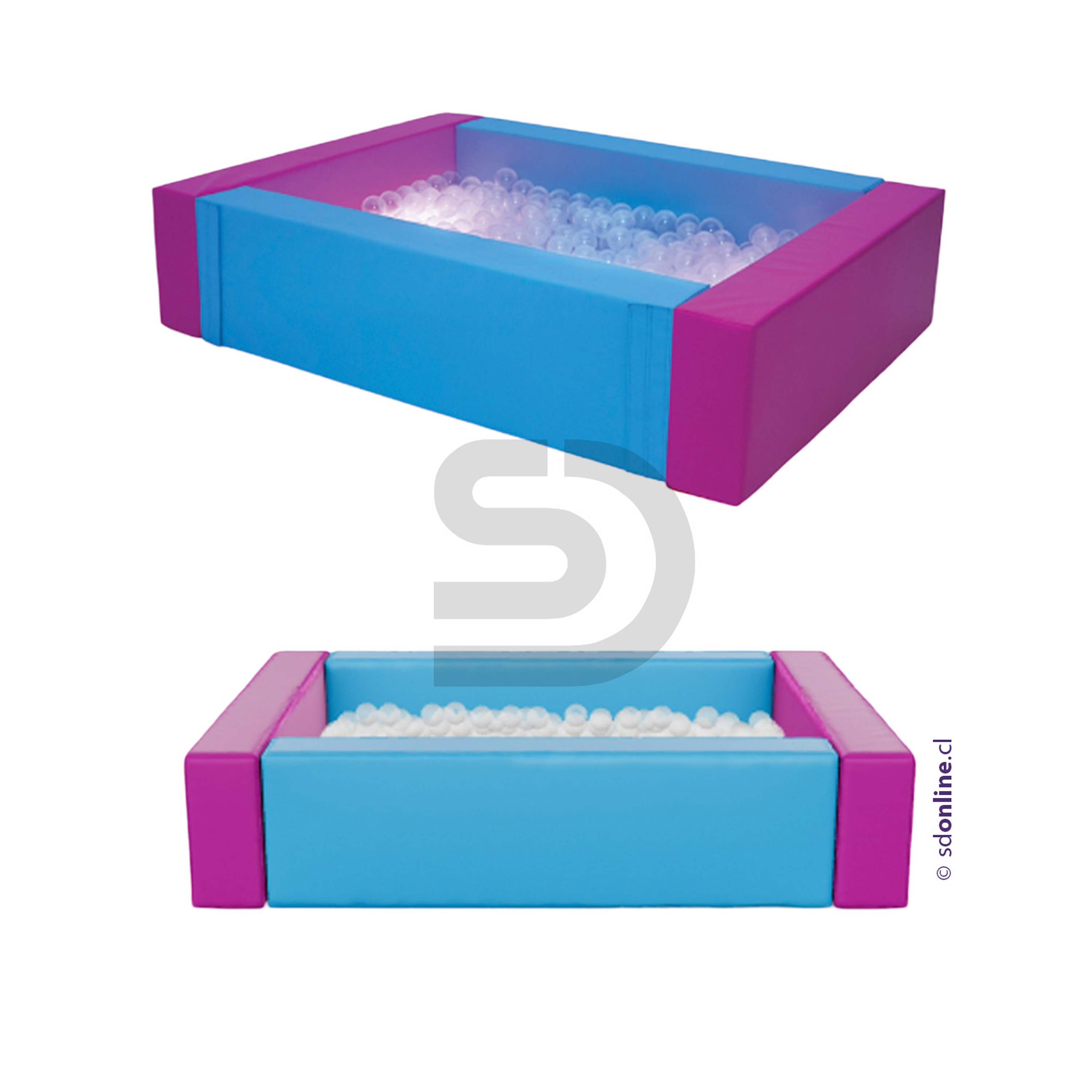 Piscina sensorial interactiva con luz led 2
