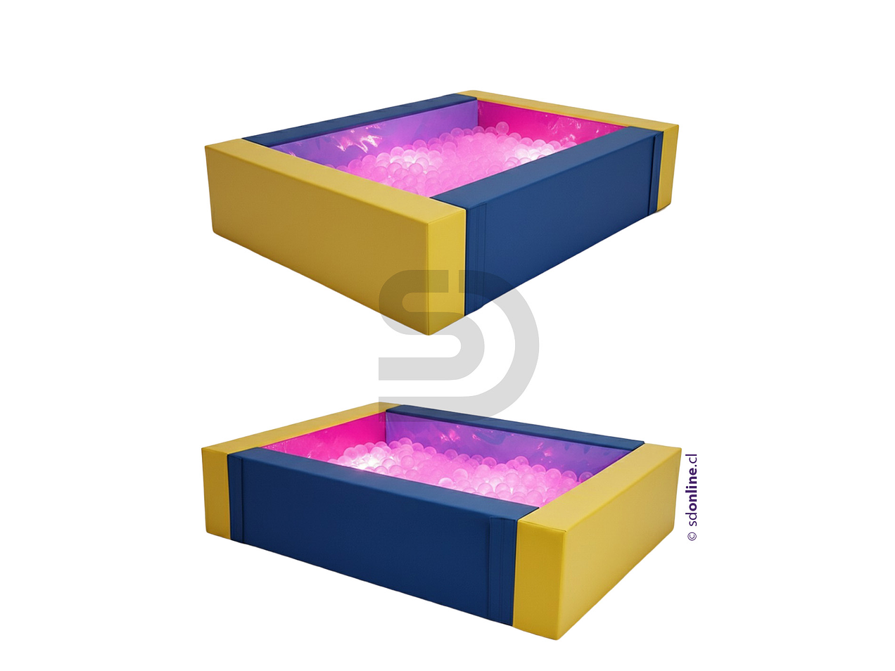 Piscina sensorial interactiva con luz led 3