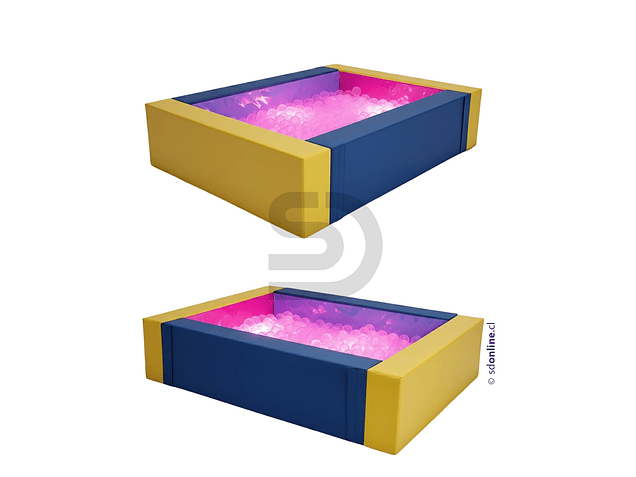 Piscina sensorial interactiva con luz led 3