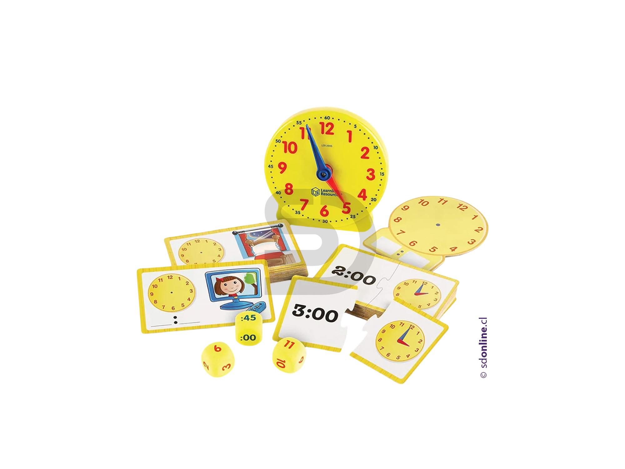 Reloj de aprendizaje 12 tarjetas 1