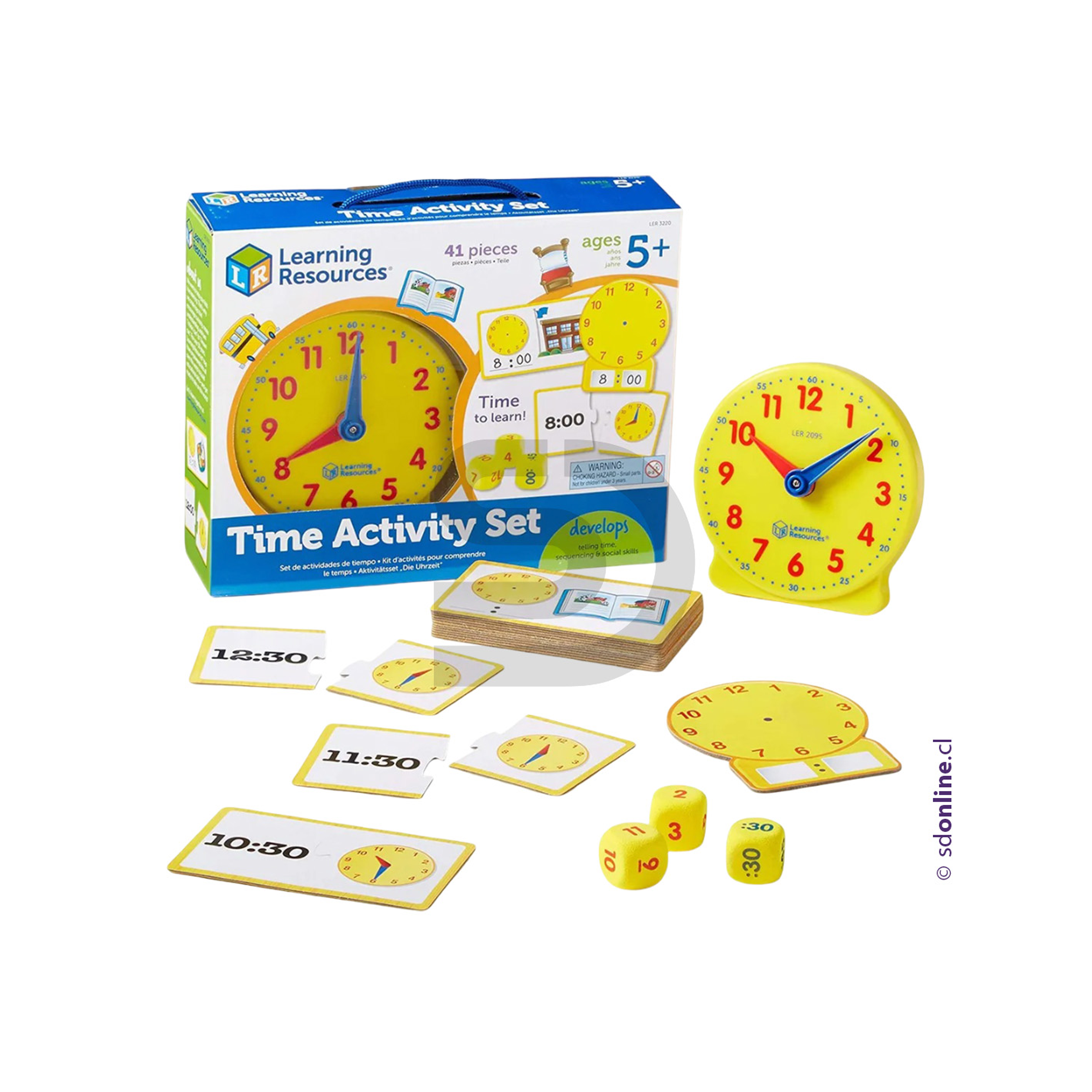 Reloj de aprendizaje 12 tarjetas 2