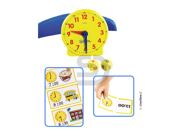 Reloj de aprendizaje 12 tarjetas 3